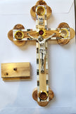 Hand Made Olive Wood & Mother Of Pearl Crucifix From Jerusalem ,The Holy Land