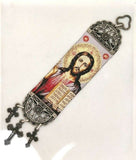 Jesus Christ Fabric Cloth Icon Banner Textile Art, Wall / Car Hang