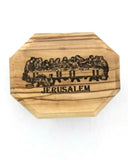 Hand Made Engraved Last Supper Olive Wood Rosary/Jewellery Box