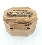 Hand Made Engraved Last Supper Olive Wood Rosary/Jewellery Box