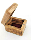 Hand Made Engraved Jerusalem Cross & Christ face Olive Wood Rosary/Jewellery Box