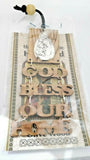 Hand Made Olive Wood Holy Family God bless our home wall hanging