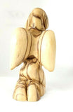 Hand Made Olive Wood Small Praying Angel Statue, Made in Bethlehem,The Holy Land