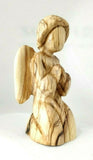 Hand Made Olive Wood Small Praying Angel Statue, Made in Bethlehem,The Holy Land