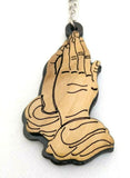 Hand made Olive Wood Praying Hands Key Ring. Absolutely Stunning