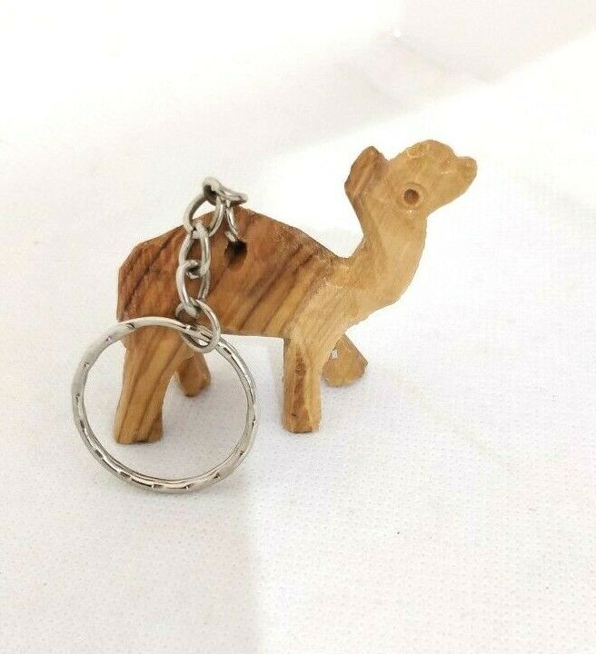 Olive Wood Dolphin Keychain popular Hand Carved Holy land Bethlehem~ Handmade