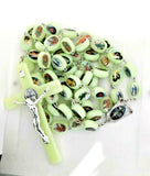 Large Luminous Glow in the dark wall Saints Rosary 1.3m 51", info in description