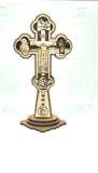 Meaningful Wooden Standing Crucifix With Very Detailed Icons, Please read Description