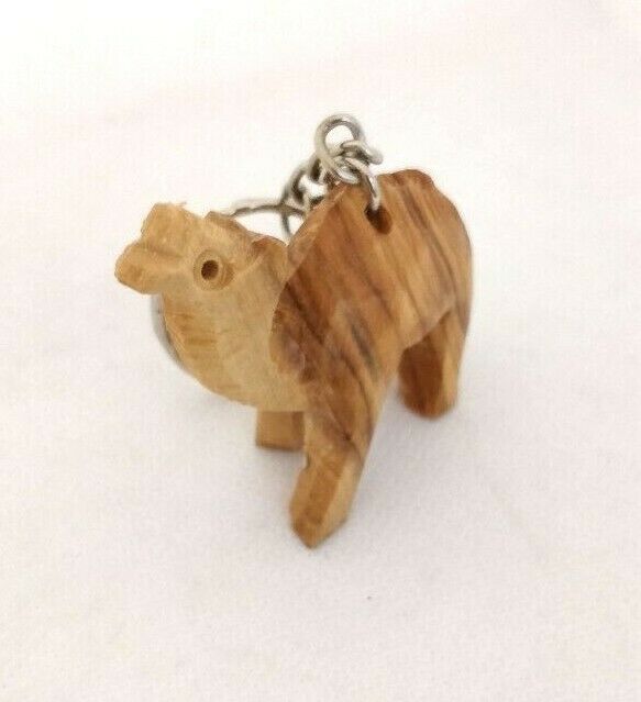 Olive Wood Dolphin Keychain Hand Carved Holy land Bethlehem~ outlet Handmade