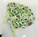Large Luminous Glow in the dark wall Saints Rosary 1.3m 51", info in description