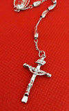 Stunning Silver Full Rosary Beads with Icon. Please Read Description