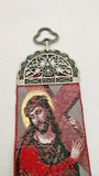 Jesus Carrying The Cross Fabric Cloth Icon Banner Textile Art, Wall / Car Hang