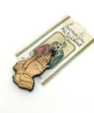 Hand made Olive Wood Praying Hands Key Ring. Absolutely Stunning