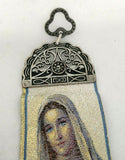 Immaculate Heart Of Mary Fabric Cloth Icon Banner Textile Art, Wall / Door / Car Hanging