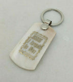 Golden JESUS I TRUST IN YOU Mother of Pearl Keyring, Please read description