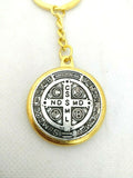 St Benedict Medal Golden Keyring, Plenty details in description, Please read.