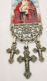 Christ The Good Shepherd Fabric Cloth Icon Banner Textile Art, Wall / Car Hang