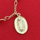 Stunning Silver & Gold Plated Single Decade Rosary Beads Bracelet with Icon.