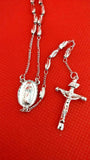 Stunning Silver Full Rosary Beads with Icon. Please Read Description