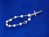 Mother of Pearl Bracelet Rosary/ Single-Decade Chaplet Rosary / Free booklet