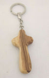 I love Jerusalem Olive Wood Comfort Cross Key Chain, Blessings from Jerusalem.