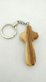 I love Jerusalem Olive Wood Comfort Cross Key Chain, Blessings from Jerusalem.