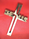 Hand Made Olive Wood Jesus Name Carved Cross Wall Hanging from Bethlehem,Israel