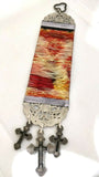 Jesus Christ Fabric Cloth Icon Banner Textile Art, Wall / Car Hang