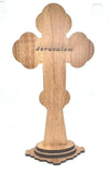 Meaningful Wooden Standing Crucifix With Very Detailed Icons, Please read Description