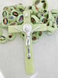 Large Luminous Glow in the dark wall Saints Rosary 1.3m 51", info in description
