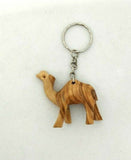 Hand Carved Olive Wood Camel Key ring, Made in Bethlehem, The Holy Land