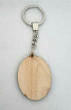 Hand Made Olive Wood Engraved Bethlehem Virgin Mary Keyring, From The Holy Land