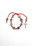 Catholic Handcrafted Adjustable Red Rope Hand Bracelet From Jerusalem, Holy Land