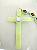 Large Luminous Glow in the dark wall Saints Rosary 1.3m 51", info in description