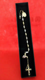 Stunning Silver & Gold Plated Single Decade Rosary Beads Bracelet with Icon.