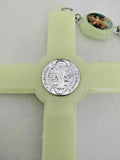 Large Luminous Glow in the dark wall Saints Rosary 1.3m 51", info in description