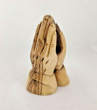 Mini - Baby / Child Hand Carved Olive Wood Praying Hands. Absolutely Beautiful