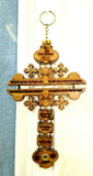 The Lord's Prayer Cross ( Our Father Prayer ) Hand made from Olive Wood