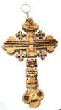 The Lord's Prayer Cross ( Our Father Prayer ) Hand made from Olive Wood