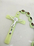 Large Luminous Glow in the dark wall Saints Rosary 1.3m 51", info in description