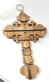 The Lord's Prayer Cross ( Our Father Prayer ) Hand made from Olive Wood
