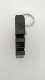 Hand Made Olive Wood Jerusalem Cross,Silver Jesus Face Key ring