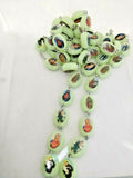 Large Luminous Glow in the dark wall Saints Rosary 1.3m 51", info in description