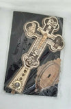 Meaningful Wooden Standing Crucifix With Very Detailed Icons, Please read Description