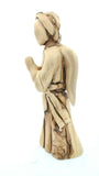 Hand Crafted Olive Wood Praying Angel Statue, Made in Bethlehem, The Holy Land