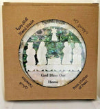 Hand Crafted Mother Of Pearl Bethlehem Christmas Crib / Nativity Wall Plaque / Glory be to God Prayer