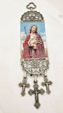 Christ The Good Shepherd Fabric Cloth Icon Banner Textile Art, Wall / Car Hang