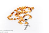 Hand Made Olive Wood Rosary With Jerusalem Earth / www.tbng.co.uk