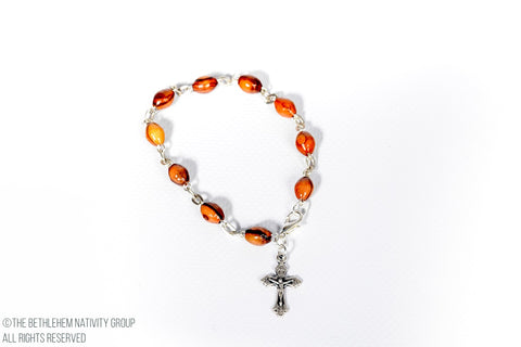 Hand Made Olive Wood Bracelet Rosary / www.tbng.co.uk