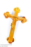 Hand Made Carved Olive Wood Crucifix with Relics / www.tbng.co.uk